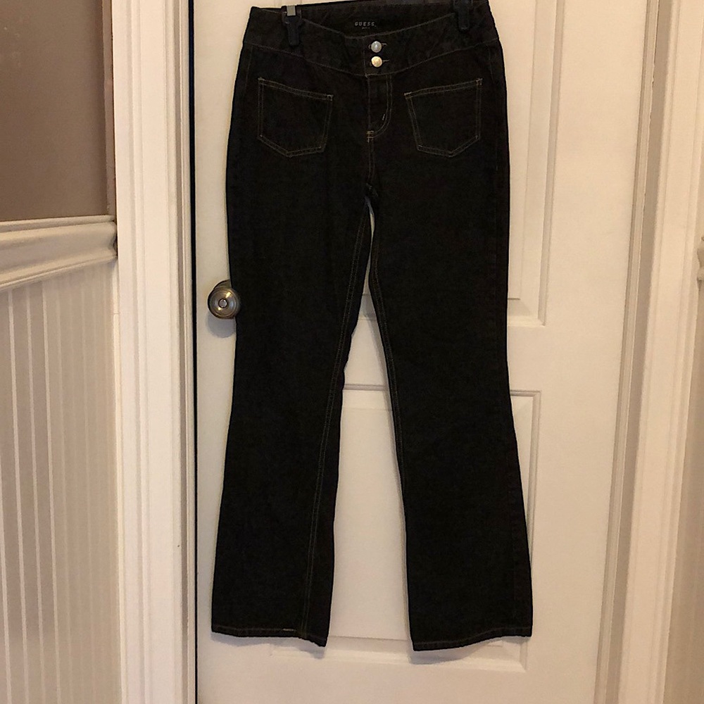 Vintage Guess Jeans, black with gold thread